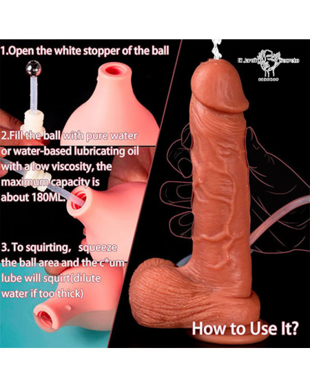 Vibrador Eyaculador realista 22cm Dragon Spring Water