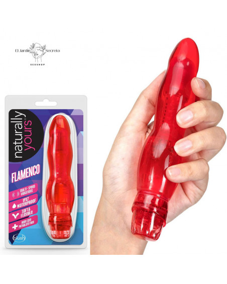 Vibrador 17cm Vaginal Punto G Flamenco Red Blush Novelties