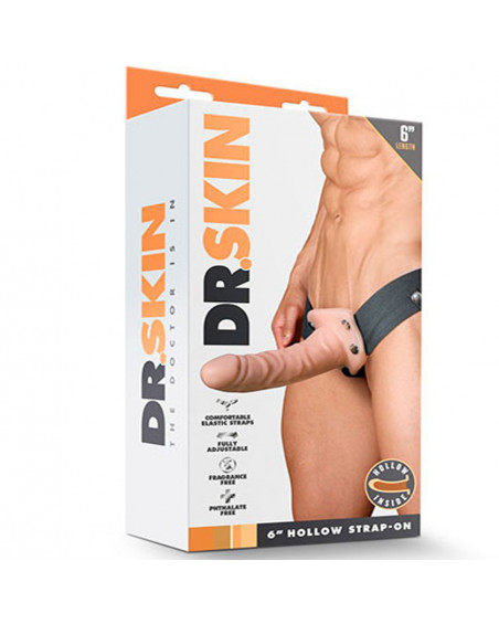 Arnes Strap On Para Hombre Dildo Hueco 16cm Dr Skin 6 Strap On Blush