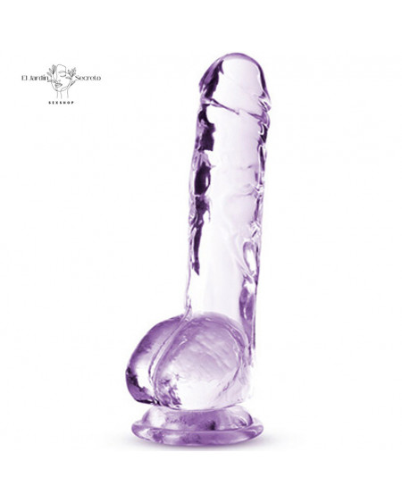 Dildo realista 20cm Sexo anal o vaginal Crystalline Amethyst Blush