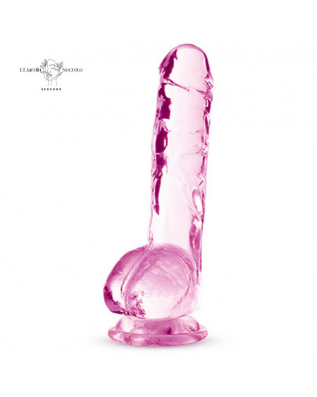 Dildo realista 20cm Sexo anal o vaginal Crystalline Rose Blush