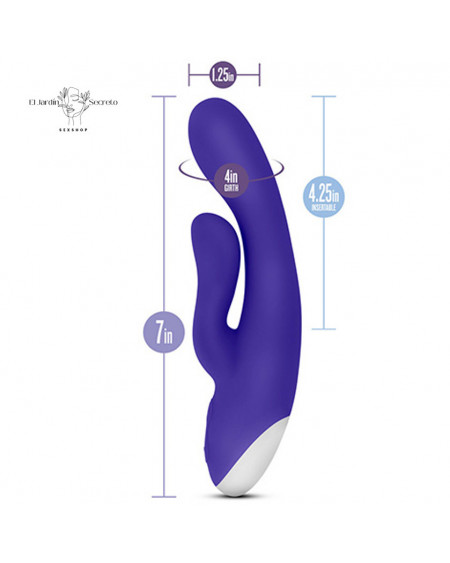 Vibrador 18cm Flexible para Punto G y Clítoris Trix Midnight Blush