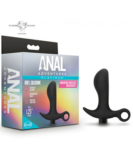 Vibrador Plug Anal 10cm Vibrador Anal Adventures Massager Black Blush