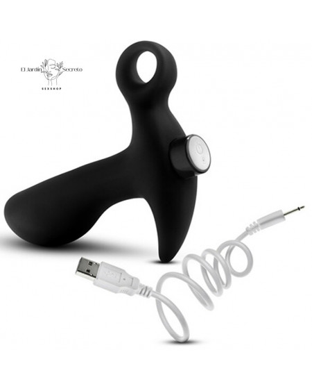 Vibrador Plug Anal 10cm Vibrador Anal Adventures Massager Black Blush