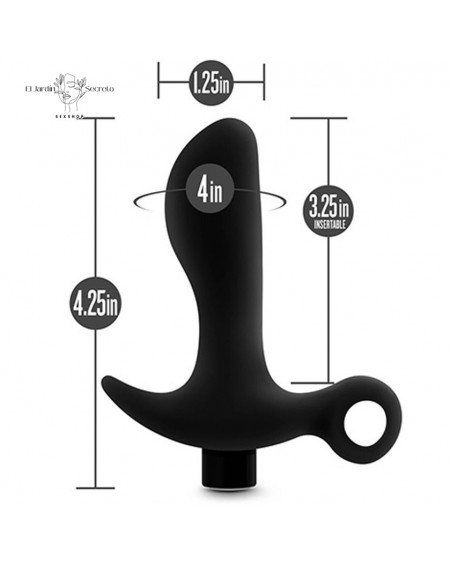 Vibrador Plug Anal 10cm Vibrador Anal Adventures Massager Black Blush
