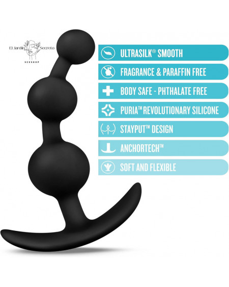 Bolas Anales 14cm Bolas Anales Small Anal Beads Black Blush