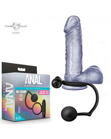 Bola Anal con Anillo para pene y vibración Anal Ball Vibrating C-Ring