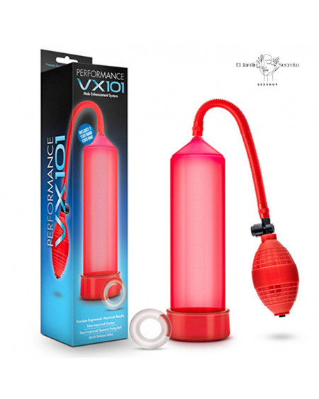 Bomba de Succión para pene VX101 Pump Red Blush Novelties