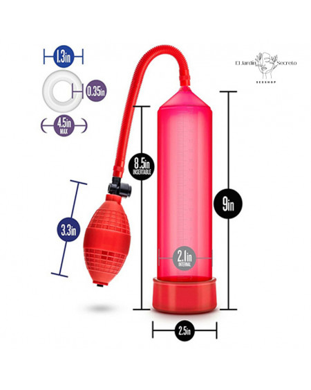 Bomba de Succión para pene VX101 Pump Red Blush Novelties