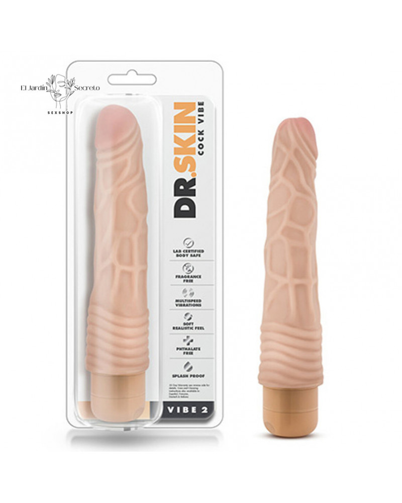 Vibrador Realista 24cm Punto G Dr. Skin Vibe 2 Blush Novelties