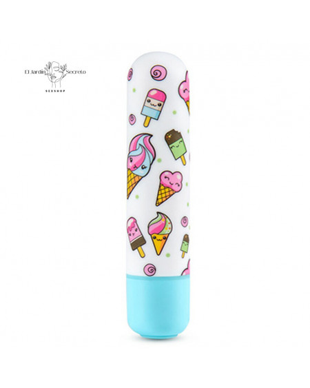 Bala Mini Vibrador 9cm Mini Sweet Cream Blue Blush