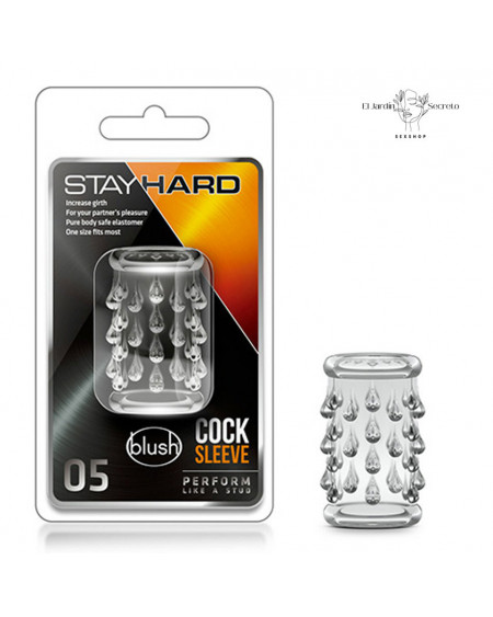 Funda para pene con estimulador de clítoris Cock Sleeve 05 Clear Blush