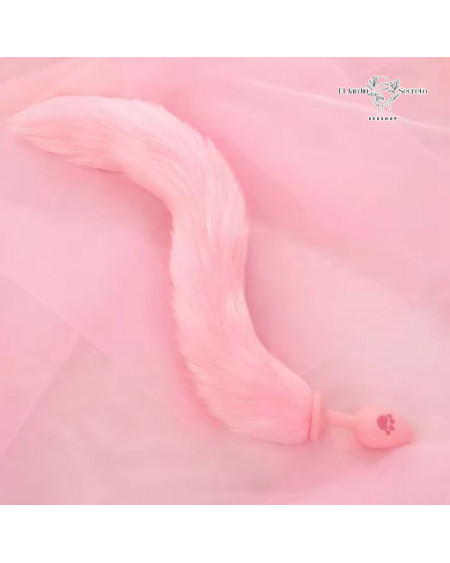 Plug Anal Rosa Colita de Zorro Patita Plug Sexo Anal BDSM