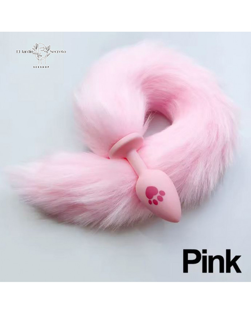 Plug Anal Rosa Colita de Zorro Patita Plug Sexo Anal BDSM