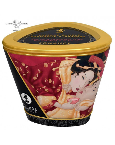Vela y Aceite con Aroma Fresa Erótico Shunga Candle Sparkling