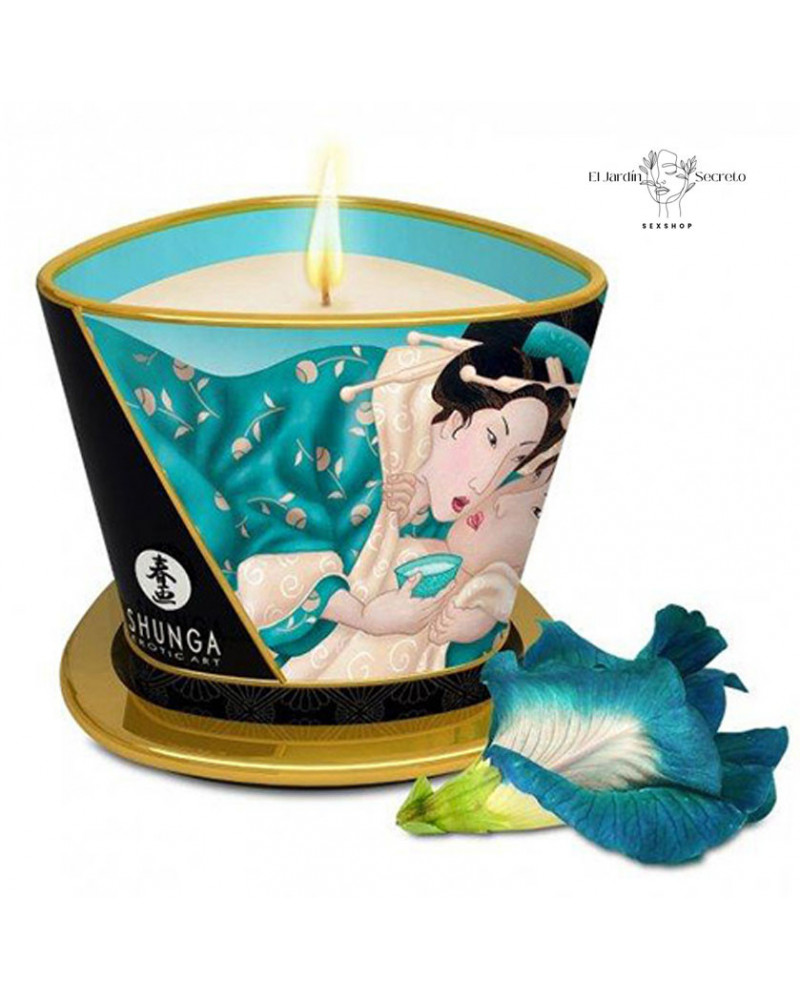 Vela y Aceite Aroma Erótico Shunga Candle Exotic Island Blossoms