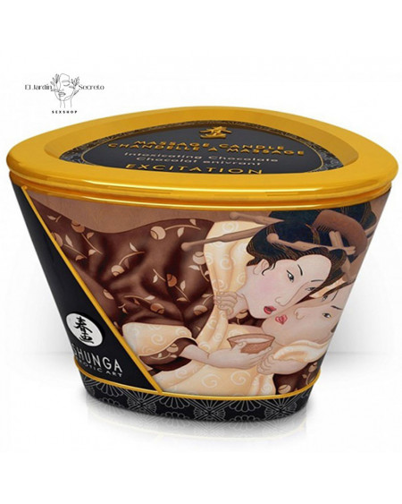 Vela y Aceite Aroma Erótico Shunga Candle Exotic Chocolate