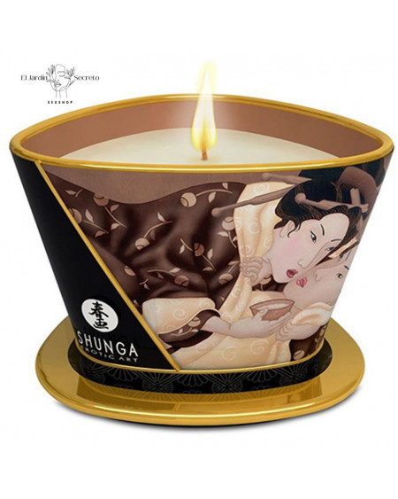 Vela y Aceite Aroma Erótico Shunga Candle Exotic Chocolate