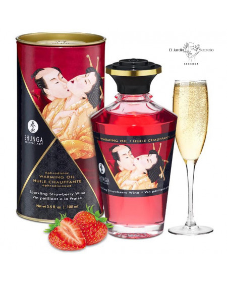 Aceite Efecto Calor Afrodisiaco Warming Oil Blazing Cherry Shunga