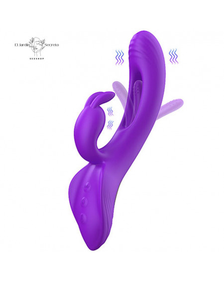 Vibrador 23cm Punto G y Clítoris Efecto Aleteo Cassia Pink Sex Toys