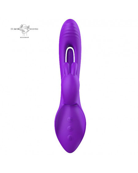 Vibrador 23cm Punto G y Clítoris Efecto Aleteo Cassia Pink Sex Toys