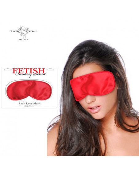 Antifaz Rojo BDSM Fetish Fantasy Series Satin Love Mask Red