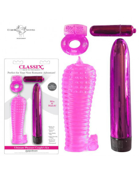 Vibrador 18cm Bala Kit con Funda para Punto g y Clítoris Ultimate Pleasure