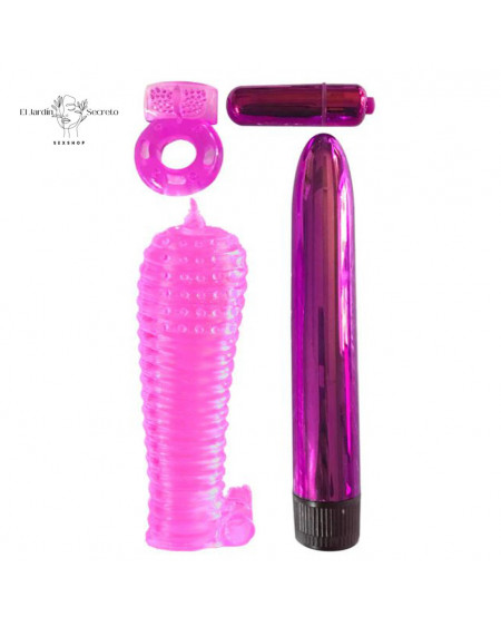 Vibrador 18cm Bala Kit con Funda para Punto g y Clítoris Ultimate Pleasure