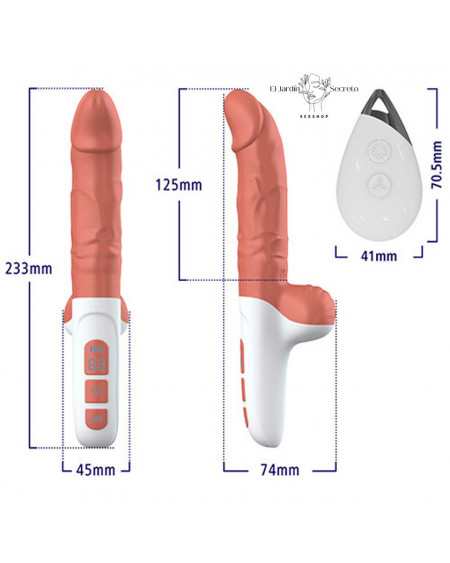 Vibrador 23cm Realista recargable para tu Punto G Miko B Pink Sex Toys
