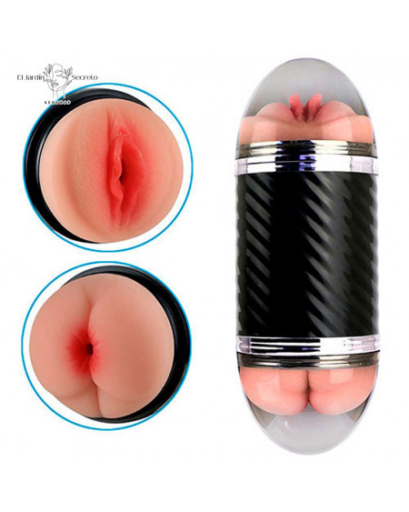 Masturbador para pene forma Vagina y ano Masturbador realista