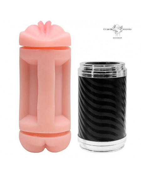 Masturbador para pene forma Vagina y ano Masturbador realista