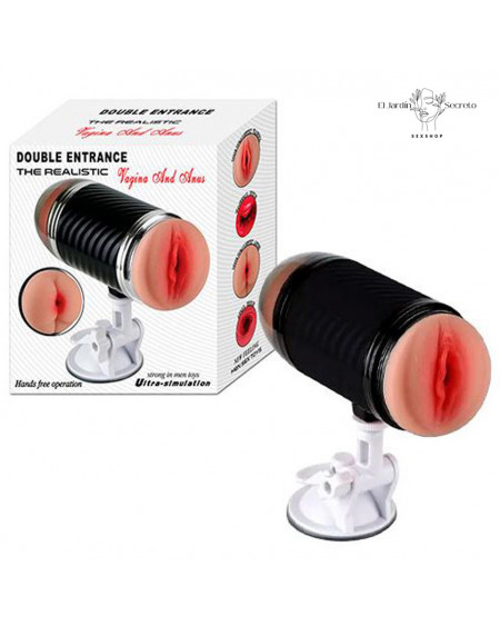 Masturbador para pene forma Vagina y ano Base a Manos Libres