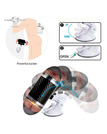 Masturbador para pene forma Vagina y ano Base a Manos Libres
