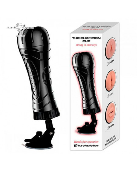 Masturbador realista para pene forma Vagina Hands Free The Champion