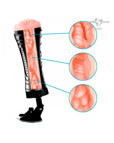 Masturbador realista para pene forma Vagina Hands Free The Champion