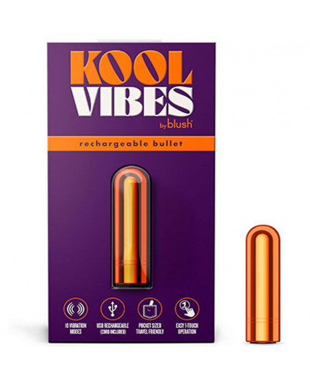 Mini Bala Vibrador Estimulador de clítoris Kool Vibes Tangerine