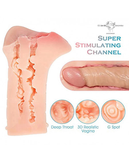 Doble Masturbador para pene forma Vagina y Ano Realistic Masturbator