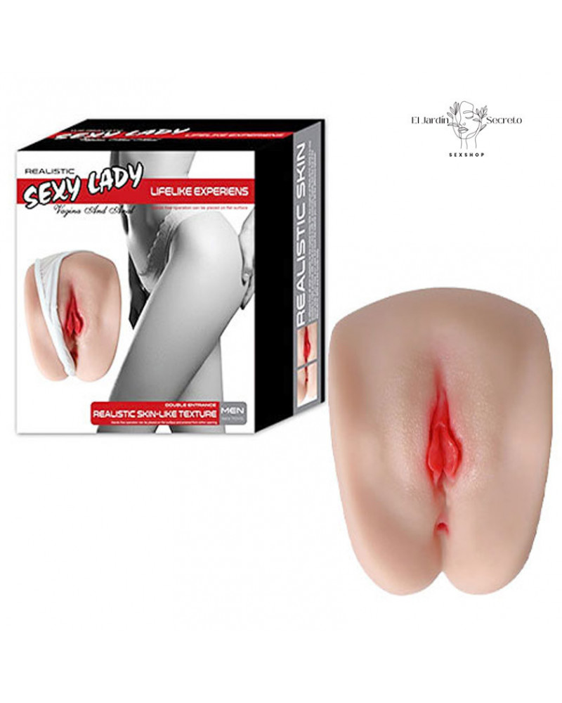 Masturbador para pene forma Vagina y Ano Sexy Lady The Realistic