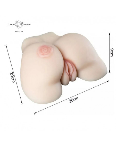 Masturbador para pene Nalgas Rosa Sexo Vaginal y Anal The Realistic