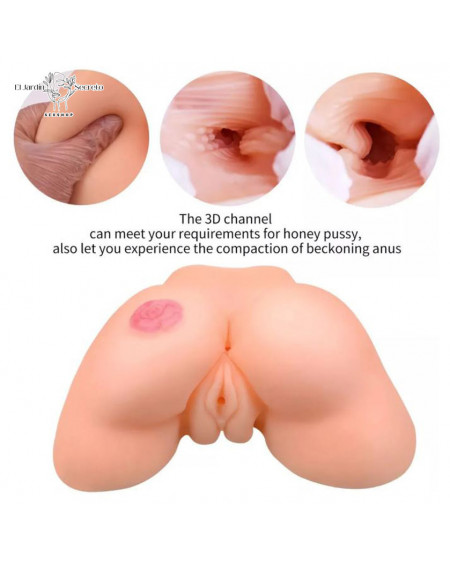 Masturbador para pene Nalgas Rosa Sexo Vaginal y Anal The Realistic
