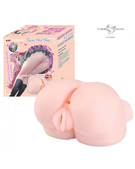Masturbador para pene forma de nalgas mujer con vagina y ano