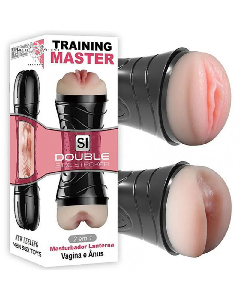 Masturbador Linterna para pene forma vagina y ano Double Master