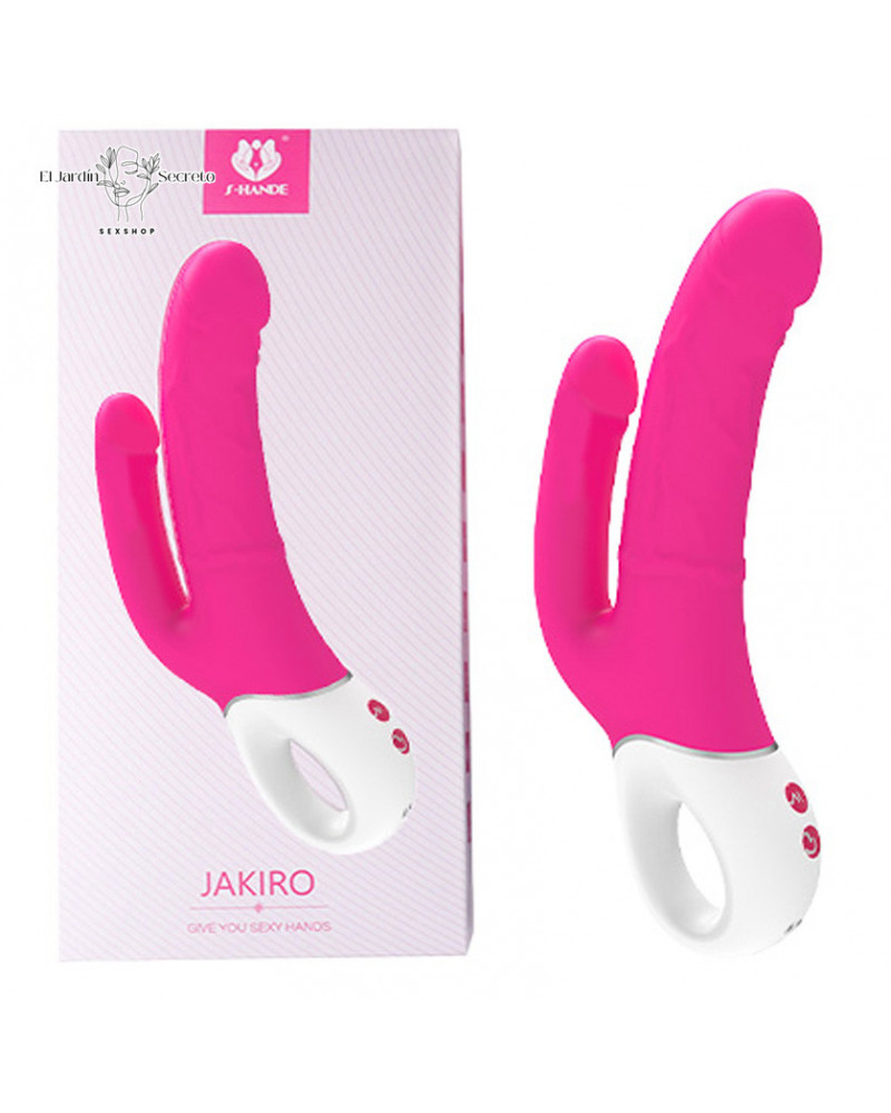 Vibrador Doble 23cm Sexo Punto G Clítoris y Anal Jakiro S-Hande