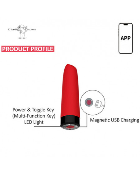 Vibrador 9cm Lápiz Labial para tu clítoris APP Awaken Magic Motion