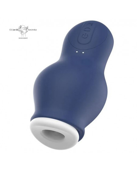 Masturbador Azul masculino con Vibración y succión Dragon Training Cup