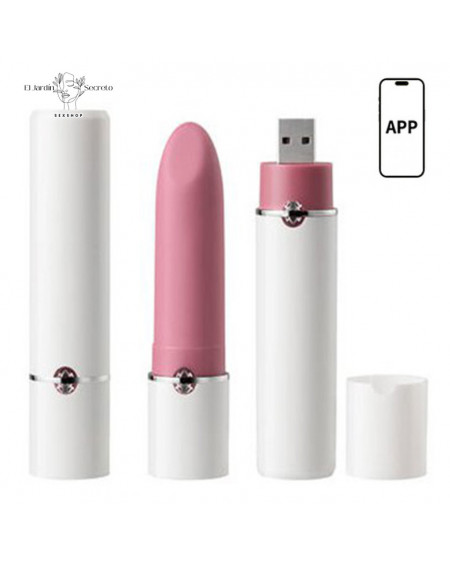 Mini Vibrador 10cm Clítoris Lápiz Labial con APP Lotos Magic Motion