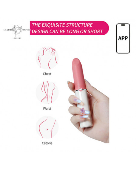 Mini Vibrador 10cm Clítoris Lápiz Labial con APP Lotos Magic Motion