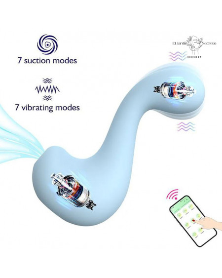 Succionador clítoris y Vibrador Punto G APP Swan Pink Sex Toys