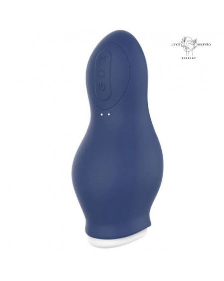Masturbador Azul masculino con Vibración y succión Dragon Training Cup