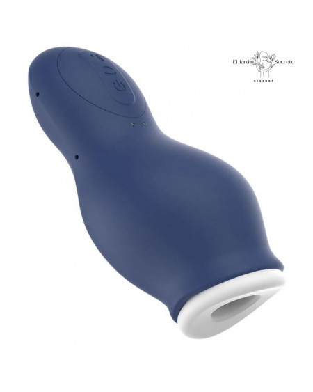 Masturbador Azul masculino con Vibración y succión Dragon Training Cup